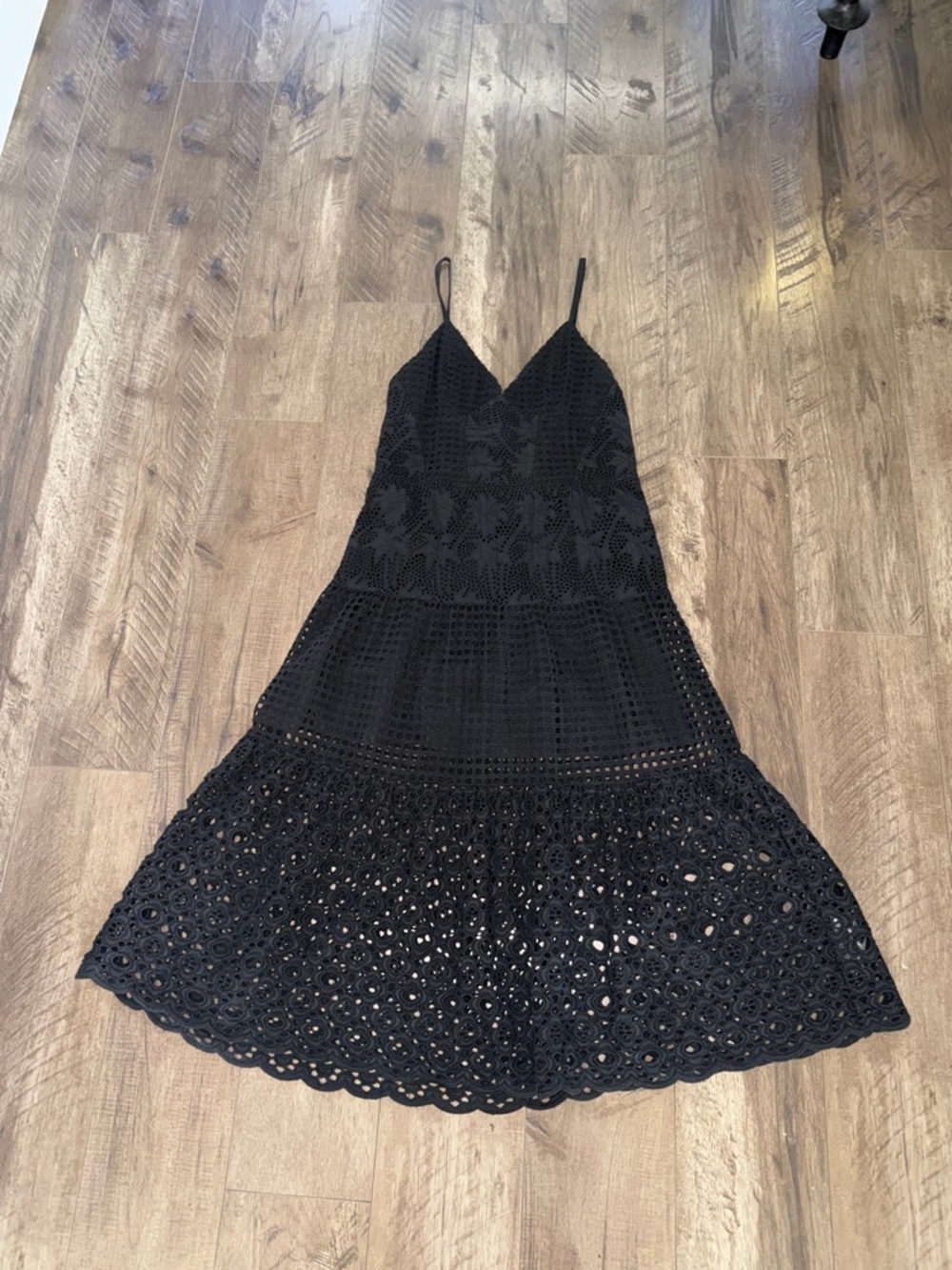 AllSaints Black Eyelet dress